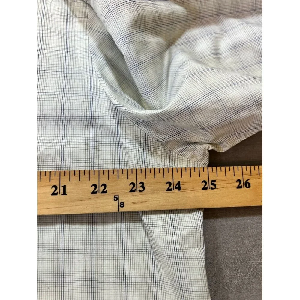 Banana Republic Shirt Adult Large Gray Check Long Sleeve‎ Button Up Casual Mens.